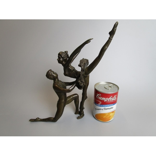 260 - Bronze figure of ballerinas - Approx height: 27cm