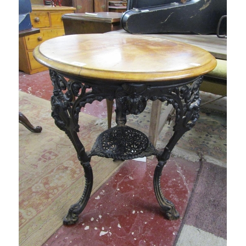 279 - Cast iron pub table