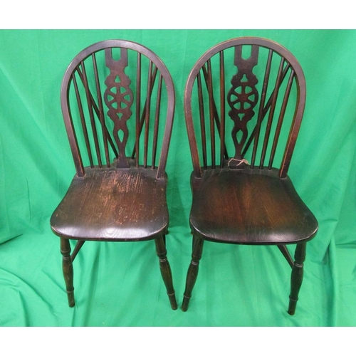 285 - Set of 6 wheelback dining chairs