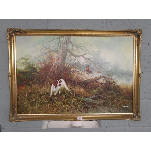 303 - Oil on board signed L. Eiford - Approx image size: 90cm x 59cm