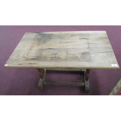318 - Oak Cotswold school table - Approx size: L: 92cm W: 53cm H: 56cm