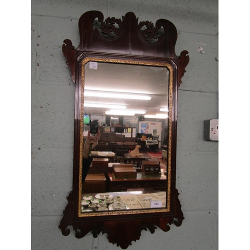 323 - Carved wooden mirror