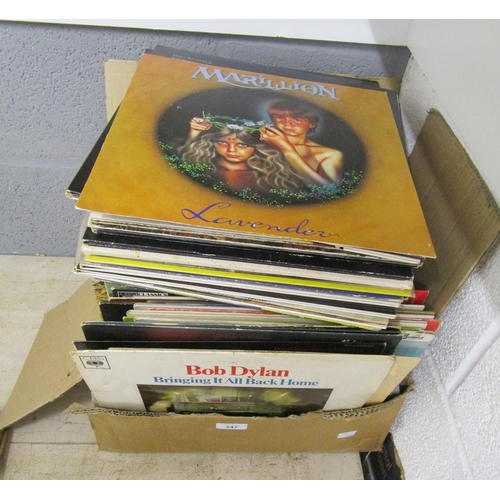 347 - Collection of vinyl LPs to include Bob Dylan etc.
