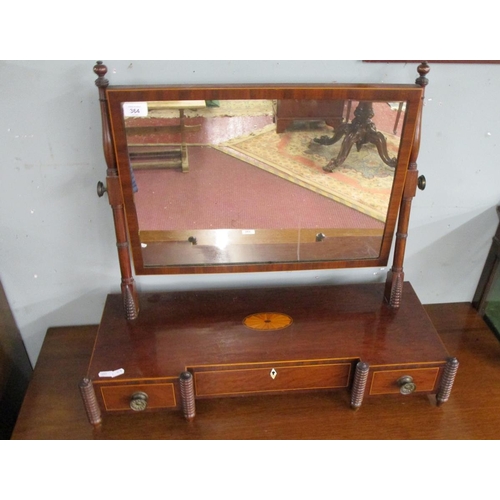 364 - Inlaid vanity mirror with drawers