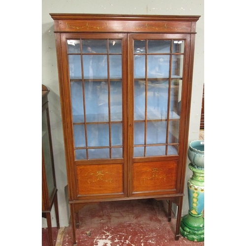 368 - Mahogany display cabinet - Approx size: W: 90cm D: 30cm H: 170cm