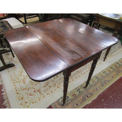 394 - Mahogany Pembroke table on casters