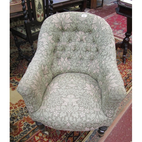 411 - Antique upholstered armchair