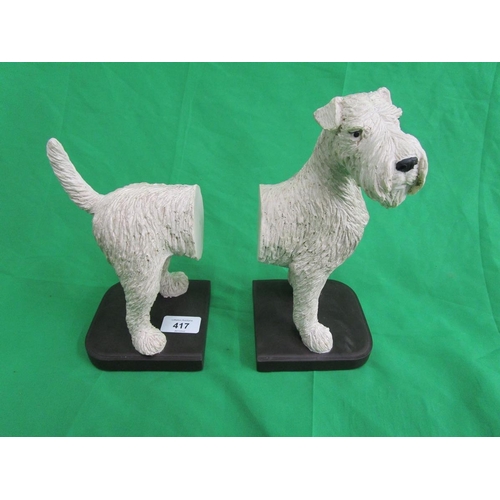 417 - Dog themed book ends