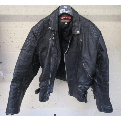 423 - Leather biker's jacket