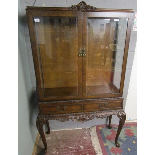 435 - Display cabinet - Approx size: W: 99cm D: 43cm H: 159cm