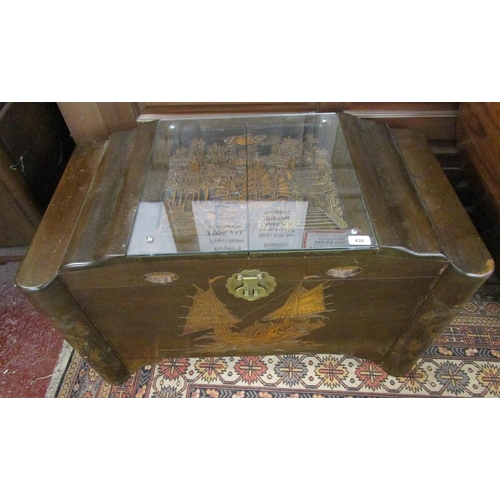 438 - Oriental kampha wood box