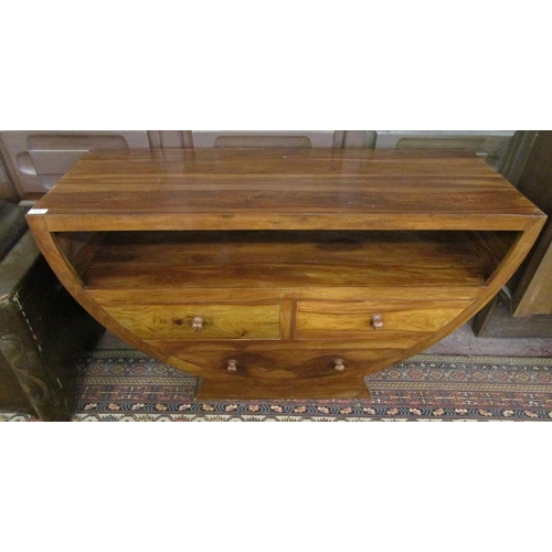 439 - Hardwood cabinet - Approx size: L: 120cm W: 45cm H: 68cm