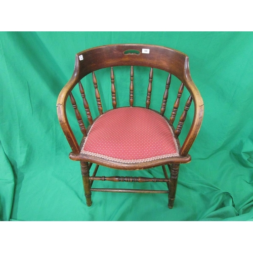 446 - Antique spindle back armchair