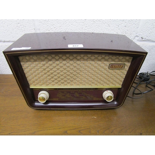 457 - Stella Bakelite valve radio - working