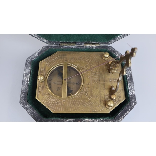 119 - Cased sundial compass