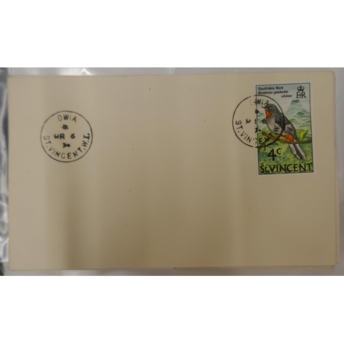 156 - Stamps - St Vincent modern village cancels on covers