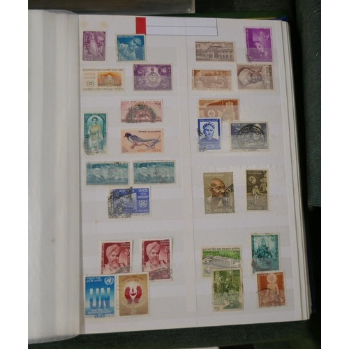 163 - Stamps - India and Pakistan in 2 stock books