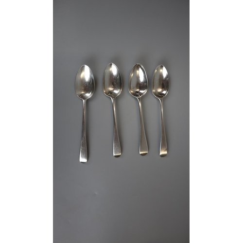 21 - 4 hallmarked silver teaspoons