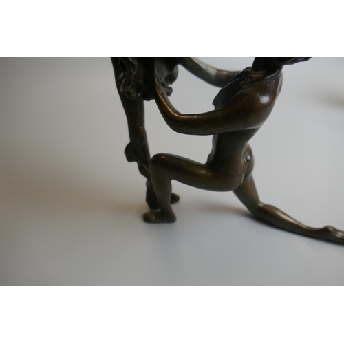 260 - Bronze figure of ballerinas - Approx height: 27cm