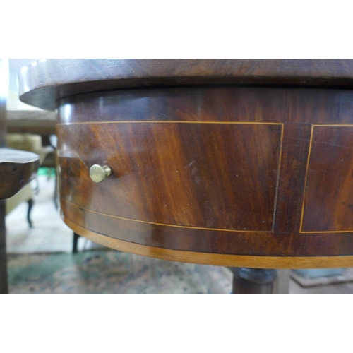 275 - Mahogany drum table