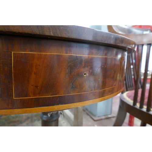 275 - Mahogany drum table