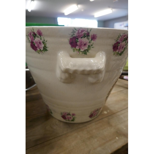 278 - Large Ironstone pure milk pail - Approx height: 28cm