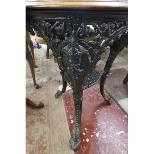 279 - Cast iron pub table