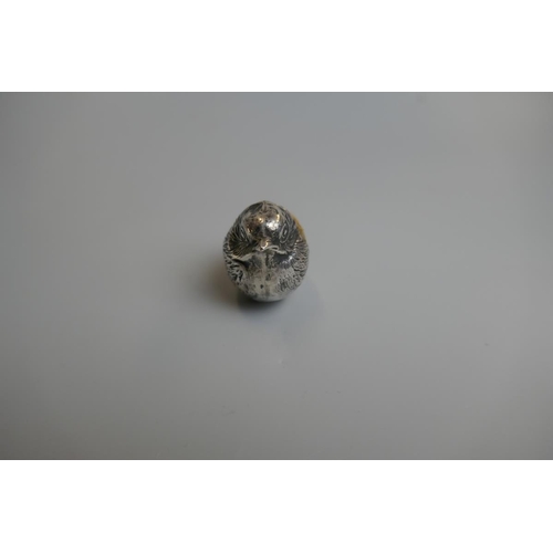 3 - Hallmarked silver pin cushion in the form of a bird