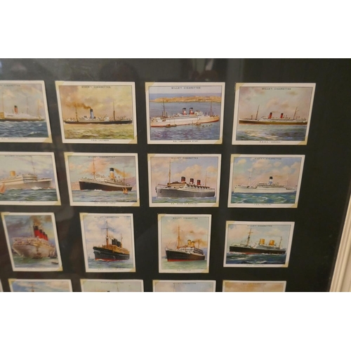 301 - Framed cigarette cards - Nautical theme