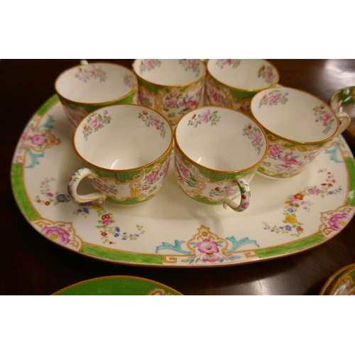 315 - Collection of Minton china - Green Cockatrice pattern