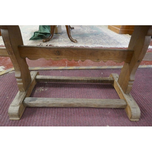 318 - Oak Cotswold school table - Approx size: L: 92cm W: 53cm H: 56cm