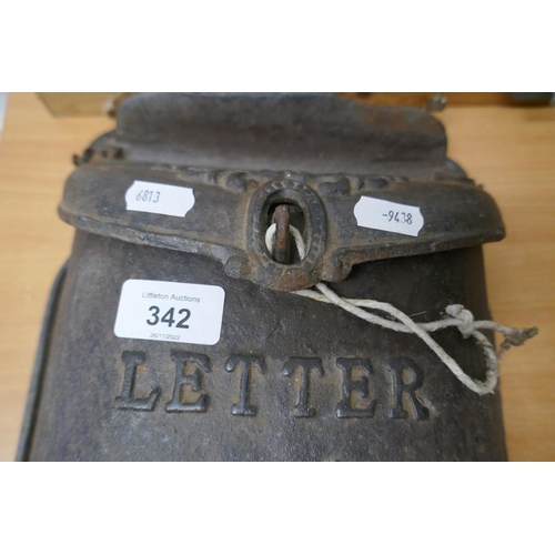 342 - Vintage metal letterbox