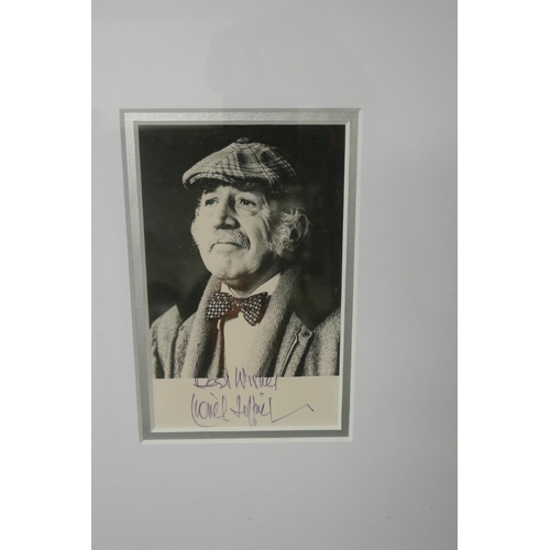 351 - Signed pictures of Lionel Jeffries with C.O.A and Dame Judy Dench