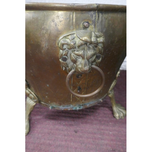 355 - Large brass coal bucket