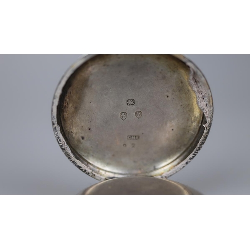 89 - Hallmarked silver pocket watch - The Express English Lever by J.G. Graves Errington Watch Co. c1890