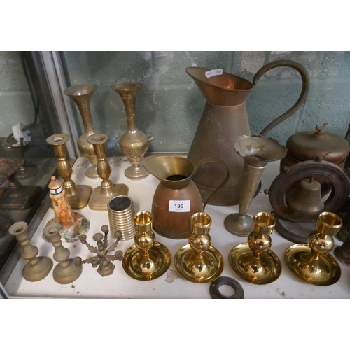 190 - Collection of metal ware