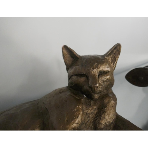 204 - Frith sculpture - Contented cat by Paul Jenkins