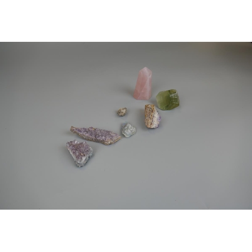 209 - Collection of crystals together with soapstone eggs