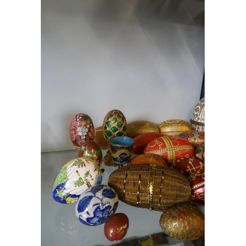 212 - Collection of ornamental eggs