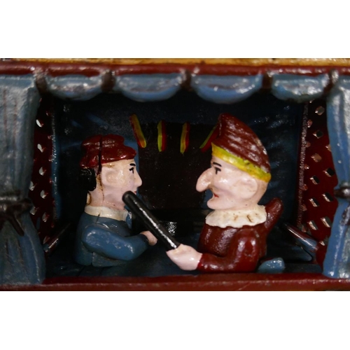 216 - Cast iron novelty Punch & Judy money box