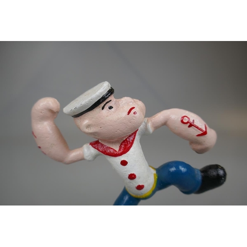 217 - Cast iron Popeye Figure