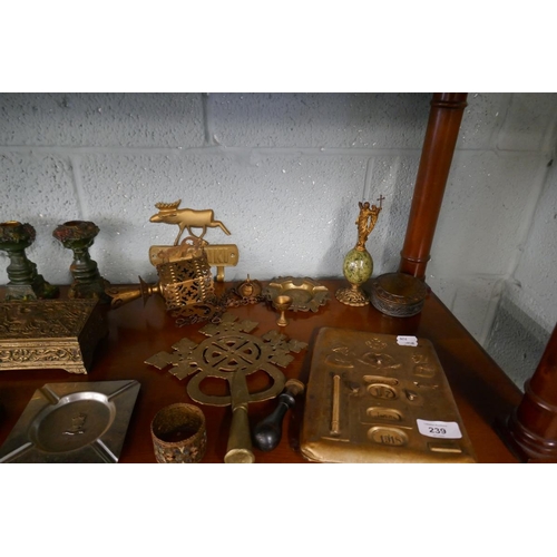 239 - Collection of interesting brass items