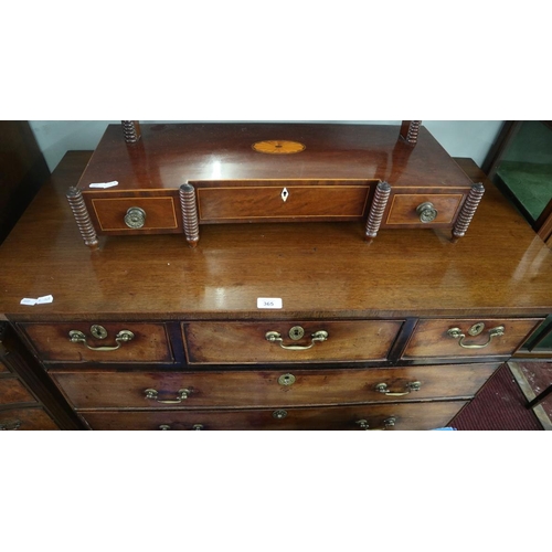 365 - Georgian mahogany chest 3 over 3 drawers - Approx size: W: 107cm D: 54cm H: 94cm