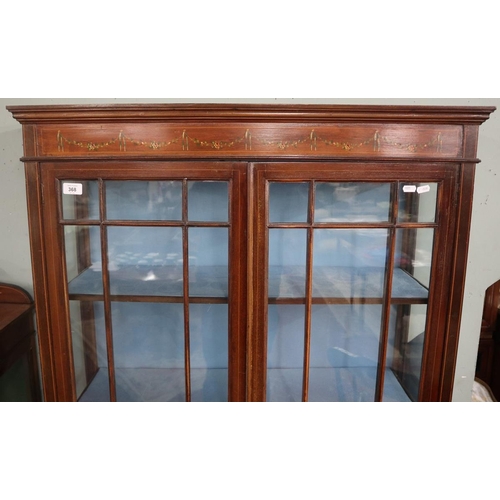 368 - Mahogany display cabinet - Approx size: W: 90cm D: 30cm H: 170cm