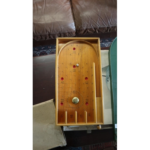 443 - Collection of vintage board games and bagatelle