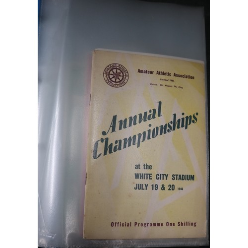 161 - Ephemera athletic programmes and magazines