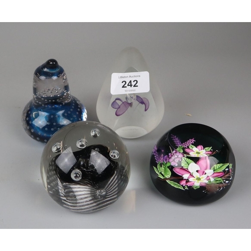 242 - 2 Caithness paperweights and Svaja paperweights and another paperweight