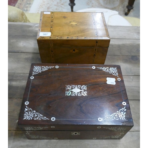 307 - 2 sewing boxes