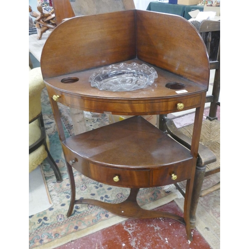 309 - Mahogany corner wash stand 