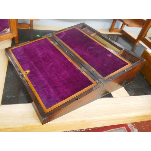 335 - Mahogany brass bound writing slope - George III